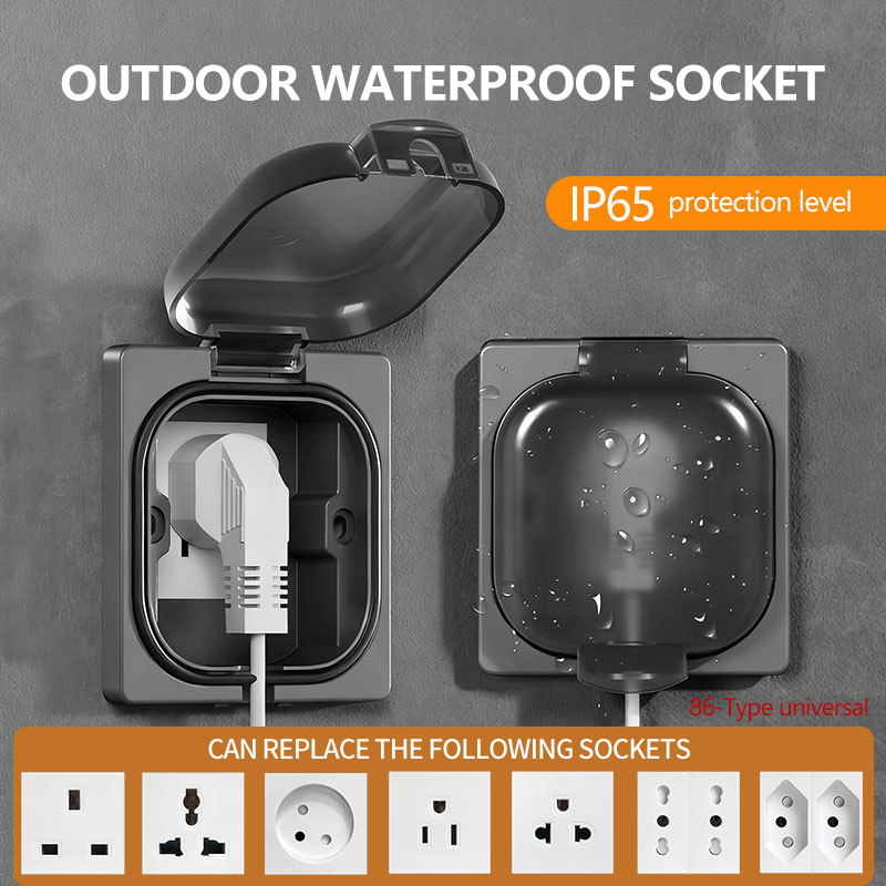 Outdoor Power Inlet Box - Prise extérieure étanche IP65, plaque murale