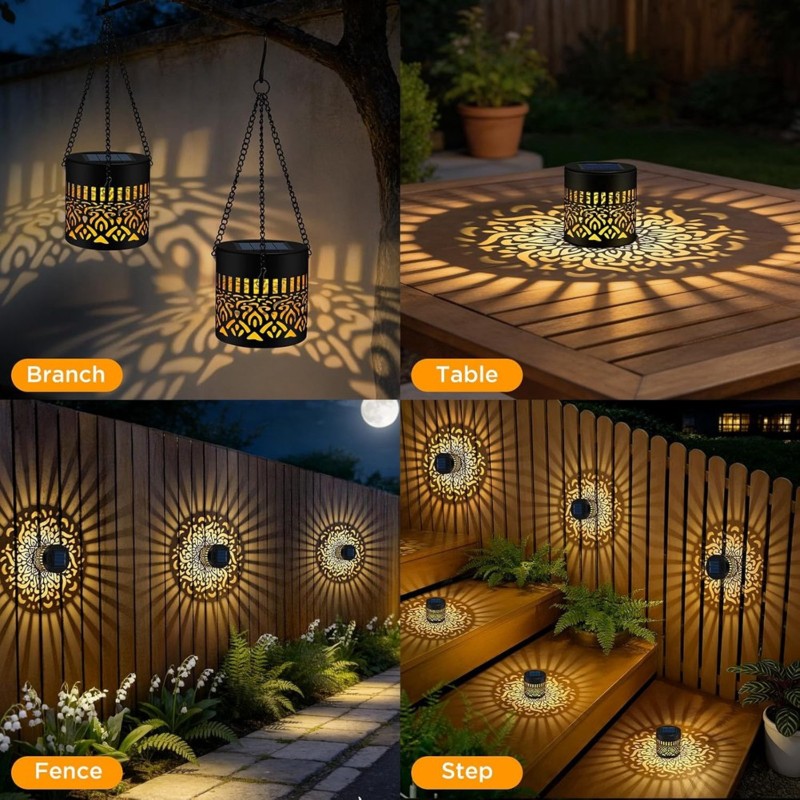 Outdoor Power Deals - 【Offre exceptionnelle】Lampes solaires pour clôture extérieure,