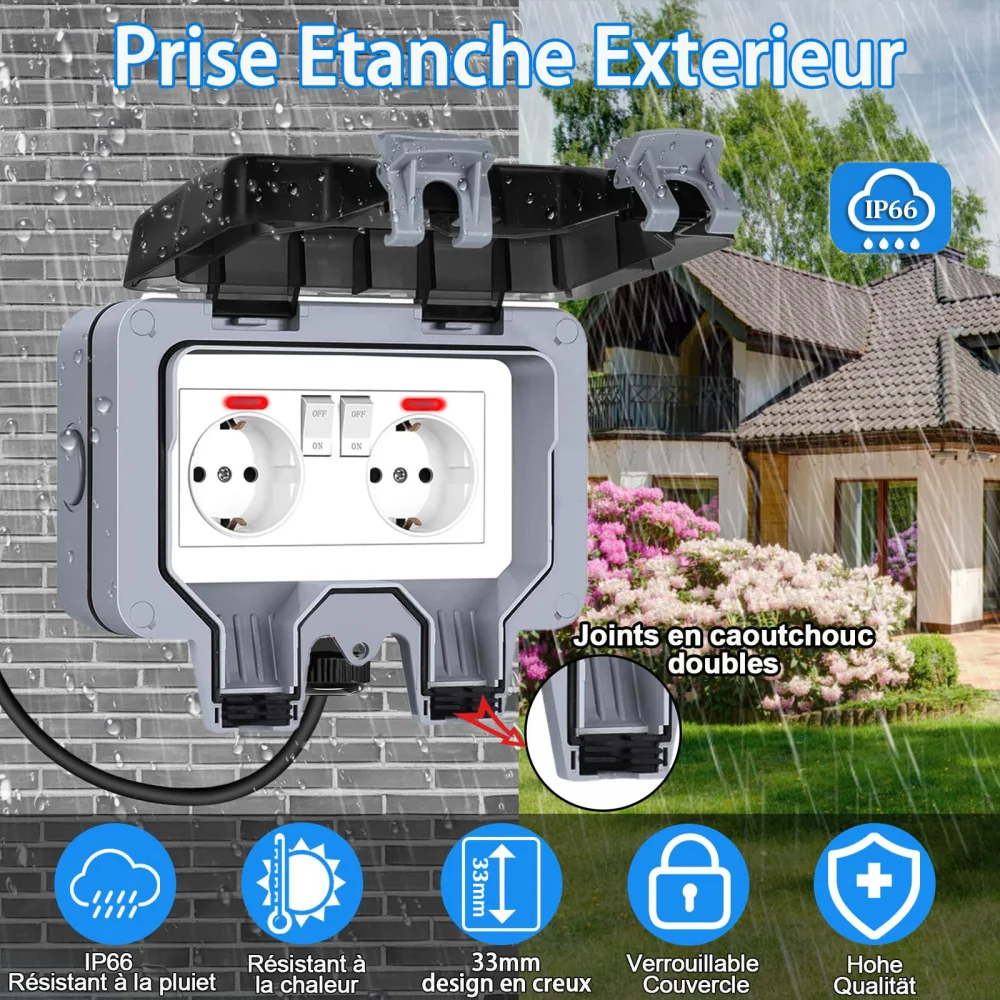 Prise extérieure de style euro - Power Switch Outdoor avis et prix