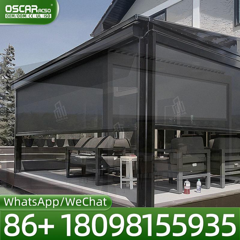 Auvent de tonnelle extérieur b - Outdoor Power Roller Shades avis et prix